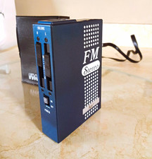 (RARE) VINTAGE Avon WA-104 Blue FM Stereo Pocket Radio w/ Case, Headphone Jack picture