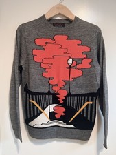 MISHKA NYC Velvet Underground Loaded INTARSIA SWEATER Sz Medium VTG VG+ RARE picture