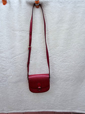 Louis Vuitton Red Textured Crossbody Bag Gold Hardware Snap Flap Adjustable picture