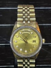‼️Vintage Sicura President Day/Date Automatic Diamond 💎 Dial 💎 Diamond Bezel‼️ picture