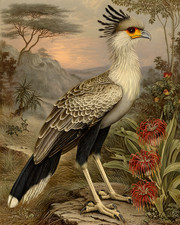 Secretary Bird Within the Savanna with Long Legs While Standing Art/370810006 picture