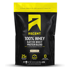 Ascent Whey Protein Powder Post Workout Whey Protein Isolate, Vanilla Bean 2lb picture
