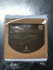 ZINUS White TWIN Bed Skirt with 18 Inch Drop  w/ Quick Clips Corners 75