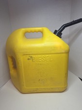 Vintage Blitz Yellow Plastic Five Gallon Diesel Fuel Can picture