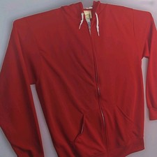 Vintage Sears Fieldmaster Hoodie Men's XL Tall XLT Full Zip Red Made In USA Euc  picture