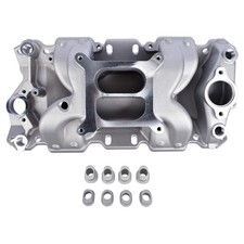 NEW-Aluminum Dual Plane Air Gap Intake Manifold For Small Block Chevy 262-4 picture