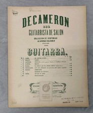 Tomas Damas El Domino Negro Opera Auber Guitar Sheet Music Classical Spanish Vtg picture