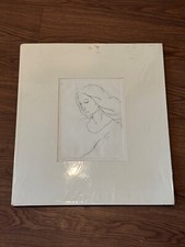 Vintage 1976 Carol Lark Signed Etching Print of Woman 1/50 picture