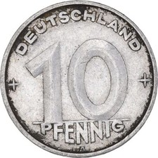 German Democratic Republic 10 Pfennig Coin | Toothed Wheel | KM3 | 1948 - 1950 picture