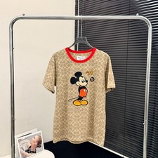 NWT COACH Disney Women’s Unisex Brown printed Embroidered Mickey T-shirt COTTON picture