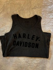 Harley-Davidson Women's Gray Tank Top with Black Logo picture