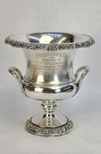 1958 Vintage International Silver Co Champagne Wine Cooler Bucket Trophy Cup picture