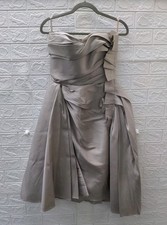 Pre-Owned Lanvin Haute Couture Line Dress In Silver Size 38 picture