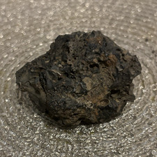 Rough Dark Mineral Rock Specimen, Unique Texture, Collectible picture