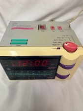 Vintage 1987 GE P’Jammer 7-4607WHA AM/FM Alarm Clock Radio Pink Teal Tested picture
