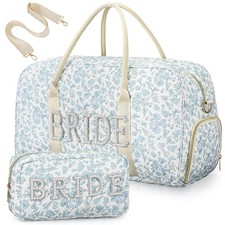 Sadnyy 2 Pcs Sadnyy 2 Pcs Bride Travel Bag with Shoes Compartment picture