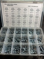 275 PIECE SHEET METAL SCREW ASSORTMENT - #6 TO #14 - PHILLIPS OVAL HEAD picture