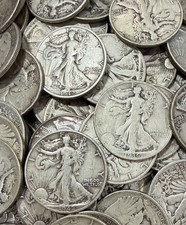 [Lot of 10] Walking Liberty Half Dollar 50c F-VF 90% Silver US Silver Coin Lot picture