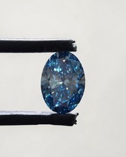 1CT Oval cut fancy vivid Blue lab grown CVD diamond, IGI certified picture