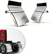 Stainless Steel Pair 24x24 Rear Quarter Fender Kit For Freightliner For Kenworth picture