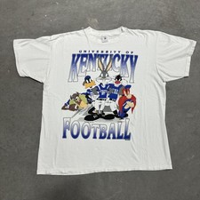 90s Vtg Kentucky Wildcats University Looney Tunes Football Retro T shirt HN7659 picture