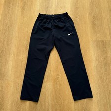 VTG Nike Dri-FIT Training Pants Mens Large Navy Blue Straight Leg Athletic Y2K picture
