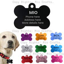 Custom Engraved Personalized Dog Pet tags  Engraved ID Dog Cat Tag BOTH SIDES picture