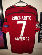 Bayer Leverkusen 2015 CHICHARITO #7 Adidas Authentic Away Jersey Men's Size XL picture