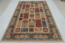 7x10 ft Ivory Beige Chobi Afghan Hand Knotted Wool Oriental Area Rug picture