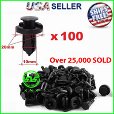 100 Pcs Bumper Clips 10mm Hood Fender Push Rivets Retainer Fasteners for Honda  picture