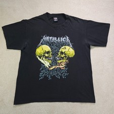 Vintage Metallica Pushead Sad But True T Shirt Mens XL Giant Skulls Late 90s Y2K picture