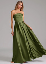 Azazie Lucienne - A-Line Strapless Stretch Satin Convertible Dress picture