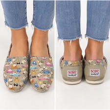 BOBS by Skechers Grumpy Cat Slip On Shoes Women’s 8 Memory Foam Novelty picture