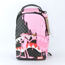 Sprayground Shark Pink Panther Pink Painter Backpack Zippered Unisex Plaid picture