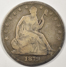 1879 SEATED LIBERTY HALF DOLLAR ~ NICE BOLD VG INV#1 picture