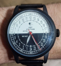 Raketa 24-Hour Automatic  Day & Night Vintage  Wristwatch Rare Mechanical picture