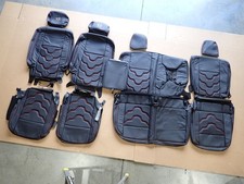 2016-2024 Nissan Nissan Titan Crew Cab SV Pro-4X Alea Black Leather Seat Covers picture