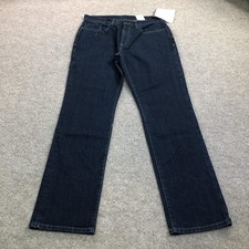 New Nautica Straight Fit Jeans Mens 32x32 Blue Dark Wash Denim Sample Pants picture