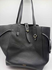 Pre-Owned Furla Black Pebbled Tote Tote Bag picture