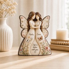 Personalized Butterfly Sisters Wooden Block & Friendship Gift picture