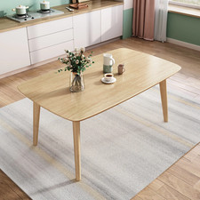 BALANBO Modern Solid Wood Dining Table Kitchen Table Rectangular Dining Table picture