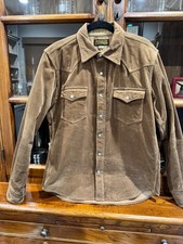Iron Heart Corduroy Western Shirt, Brown, Large picture