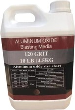 10lbs #120 Grit Aluminum Oxide Abrasive Blasting Sand Blast Media,Medium to Fine picture