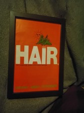 FRAMED VINTAGE 1969 ORIGINAL HAIR COCONUT GROVE SOUVENIR THEATRE PLAYBILL picture