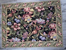 Vintage Eve’s Floral Paradise A Belgium- Woven Jacquard tapestry Horizontal picture
