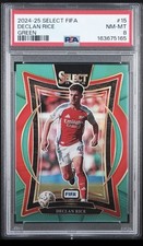 2024-25 PANINI SELECT FIFA GREEN #15 DECLAN RICE 3/5 PSA 8 picture