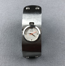 Vintage Diesel DZ-5008 Cuff Watch Y2K Leather Wrap Around Quartz Rare picture