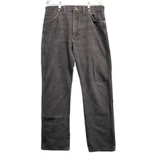 Wrangler Men's Jeans Black 38x32 Denim Cotton #916BLKS Vintage USA Actual 35x32 picture