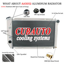 Aluminum Radiator 4-Row For Ford 1971-73 Mustang Torino, 1969-71 Galaxie US picture