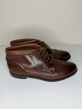 Johnston and Murphy Cap Toe Chukka Boots Deerskin Brown Men’s Size 11.5M Italy picture